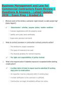 Business Management and Law for Commercial Contractors Exam Review 2026 &vert; Practice Questions & Detailed Answer Explanations &vert; Exam Prep