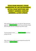 TCOLE Exam 2026&sol;2027 &mdash; Texas Commission on Law Enforcement Actual Exam Questions and Verified Correct Answers