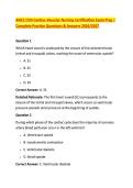 ANCC CVN Cardiac-Vascular Nursing Certification Exam Prep &vert; &NewLine;Complete Practice Questions & Answers 2026&sol;2027 