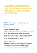 NAMS MENOPAUSE CERTIFICATION &NewLine;EXAM PRACTICE QUESTIONS 2026&sol;2027 &NewLine;EDITION WITH CORRECT ANSWERS &NewLine;AND RATIONALES 