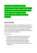 NRCME &lpar;DOT&rpar; NEWEST EXAM&NewLine;2025&sol;2026 ACTUAL EXAM TEST BANK&NewLine;NRCME &lpar;DOT&rpar; CERTIFICATION EXAM PREP&NewLine;WITH COMPLETE 100 REAL EXAM&NewLine;QUESTIONS AND CORRECT DETAILED&NewLine;ANSWERS