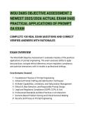 WGU D685 OBJECTIVE ASSESSMENT 2&NewLine;NEWEST 2025&sol;2026 ACTUAL EXAM D685&NewLine;PRACTICAL APPLICATIONS OF PROMPT&NewLine;OA EXAM&NewLine;COMPLETE 100 REAL EXAM QUESTIONS AND CORRECT&NewLine;VERIFIED ANSWERS WITH RATIONALES