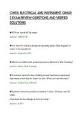 CWEA ELECTRICAL AND INSTRUMENT GRADE&NewLine;2 EXAM REVIEW QUESTIONS AND VERIFIED&NewLine;SOLUTIONS