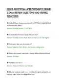 CWEA ELECTRICAL AND INSTRUMENT GRADE&NewLine;2 EXAM REVIEW QUESTIONS AND VERIFIED&NewLine;SOLUTIONS
