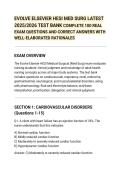 EVOLVE ELSEVIER HESI MED SURG LATEST&NewLine;2025&sol;2026 TEST BANK COMPLETE 100 REAL&NewLine;EXAM QUESTIONS AND CORRECT ANSWERS WITH&NewLine;WELL-ELABORATED RATIONALES