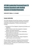 ATI RN Leadership Proctored Exam 70&NewLine;Practice Questions with Verified&NewLine;Answers & Detailed Rationales&NewLine;2026&sol;2027 Edition &vert; A&plus; Graded