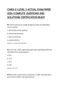 CWEA E I LEVEL 3 ACTUAL EXAM PAPER&NewLine;2026 COMPLETE QUESTIONS AND&NewLine;SOLUTIONS CERTIFICATION READY
