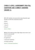 CWEA E I LEVEL 3 ASSESSMENT 2026 FULL&NewLine;QUESTIONS AND CORRECT ANSWERS&NewLine;GRADED A&plus;