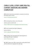 CWEA E I LEVEL 3 STUDY GUIDE 2026 FULL&NewLine;CONTENT QUESTIONS AND ANSWERS&NewLine;COMPLETE SET
