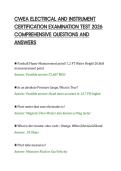 CWEA ELECTRICAL AND INSTRUMENT&NewLine;CERTIFICATION EXAMINATION TEST 2026&NewLine;COMPREHENSIVE QUESTIONS AND&NewLine;ANSWERS