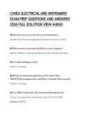 CWEA ELECTRICAL AND INSTRUMENT&NewLine;EXAM PREP QUESTIONS AND ANSWERS&NewLine;2026 FULL SOLUTION VIEW AHEAD