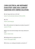 CWEA ELECTRICAL AND INSTRUMENT&NewLine;EXAM STUDY GUIDE 2026 COMPLETE&NewLine;QUESTIONS WITH VERIFIED SOLUTIONS