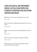 CWEA ELECTRICAL AND INSTRUMENT&NewLine;GRADE 2 ACTUAL EXAM PAPER 2026&NewLine;COMPLETE QUESTIONS AND SOLUTIONS&NewLine;CERTIFICATION READY