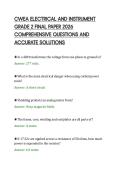 CWEA ELECTRICAL AND INSTRUMENT&NewLine;GRADE 2 FINAL PAPER 2026&NewLine;COMPREHENSIVE QUESTIONS AND&NewLine;ACCURATE SOLUTIONS