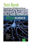 Test Bank for Neuroscience 7th Edition by Purves&vert;&vert;Complete Guide A&plus;&vert;&vert;Latest Edition