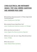 CWEA ELECTRICAL AND INSTRUMENT&NewLine;GRADE 2 TEST 2026 VERIFIED QUESTIONS&NewLine;AND ANSWERS PASS GUIDE