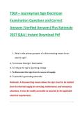 TDLR &ndash; Journeyman Sign Electrician &NewLine;Examination Questions and Correct &NewLine;Answers &lpar;Verified Answers&rpar; Plus Rationale &NewLine;2027 Q&A&vert; Instant Download Pdf