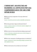 CYBERSECURITY ARCHITECTURE AND&NewLine;ENGINEERING OA CERTIFICATION PREP 2026&NewLine;COMPREHENSIVE MOCK TEST AND CYBER&NewLine;DEFENSE REVIEW
