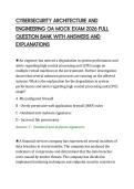 CYBERSECURITY ARCHITECTURE AND&NewLine;ENGINEERING OA MOCK EXAM 2026 FULL&NewLine;QUESTION BANK WITH ANSWERS AND&NewLine;EXPLANATIONS