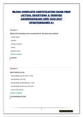 MLPAO MLA&sol;T  COMPLETE CERTIFICATION EXAM PREP&vert; QUESTIONS & VERIFIED ANSWERS&vert;BRAND NEW 2026-2027 UPDATE