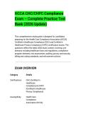 HCCA CHC&sol;CHPC Compliance&NewLine;Exam &ndash; Complete Practice Test&NewLine;Bank &lpar;2026 Update&rpar;&NewLine;This comprehensive study guide is designed for candidates&NewLine;preparing for the Health Care Compliance Association &lpar;HCCA&rpar;&NewLine;Certified in Healthcare Compliance &lpar;CHC&rpar; and C