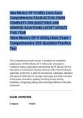 New Mexico GF-9 Utility Lines Exam&NewLine;Comprehensive EXAM ACTUAL EXAM&NewLine;COMPLETE 200 QUESTIONS AND&NewLine;VERIFIED SOLUTIONS LATEST UPDATE&NewLine;THIS YEAR&NewLine;&sol;New Mexico GF-9 Utility Lines Exam &ndash;&NewLine;Comprehensive 200-Question Practice&NewLine;Test