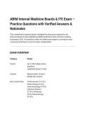ABIM Internal Medicine Boards & ITE Exam &ndash;&NewLine;Practice Questions with Verified Answers &&NewLine;Rationales&NewLine;This comprehensive practice guide is designed for physicians preparing for the&NewLine;American Board of Internal Medicine &lpar;ABIM&rpar; Certification Exam and the In-Tr
