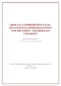 NR546 CEA COMPREHENSIVE EXAM &ndash; ADVANCED PSYCHOPHARMACOLOGY FOR THE PMHNP &ndash; CHAMBERLAIN UNIVERSITY