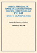 COLORADO POST STUDY GUIDE &vert; COMPREHENSIVE EXAM PREP&comma; PRACTICE QUESTIONS&comma; CORRECT ANSWERS AND STUDY GUIDE