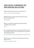 DAVITA RN FINAL COMPREHENSIVE TEST&NewLine;PAPER QUESTIONS AND SOLUTIONS&NewLine;
