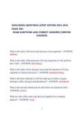 HOSA Bowl Questions &vert; Study Guide&comma; Competition Practice Questions & Verified Answers 2026&sol;2027