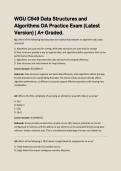 WGU C949 DATA STRUCTURES AND ALGORITHMS &lpar;2 VERSIONS&rpar;- EXAMINATION COMPLETE QUESTIONS AND DETAILED SOLUTIONS LATEST UPDATE THIS YEAR JUST RELEASED