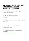 UF&lowbar;PHA6936&lowbar;ACTUAL&lowbar;QUESTIONS&lowbar;AND&lowbar;CORRECT&lowbar;ANSWERS&lowbar;COMPLETE&lowbar;STUDY&lowbar;GUIDE&period;pdf