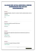 CLA EXAM PREP&vert;ACTUAL QUESTIONS & VERIFIED ANSWERS&vert;BRAND NEW 2026-2027 UPDATE&vert;GRADED A&plus;