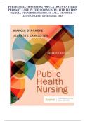 Test bank - public health nursing&colon; Population-Centered Health Care in the Community 11th edition &lpar;Stanhope&comma;2025&rpar;&comma; Newest Edition&NewLine;