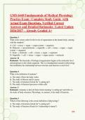 GMS 6440 Fundamentals of Medical Physiology Practice Exam &vert; Complete Study Guide with Actual Exam Questions&comma; Verified Correct Answers and Detailed Rationales &vert; Latest Update 2026&sol;2027 &ndash; Already Graded A&plus;