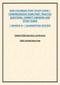 2026 COLORADO POST STUDY GUIDE &vert; COMPREHENSIVE EXAM PREP&comma; PRACTICE QUESTIONS&comma; CORRECT ANSWERS AND STUDY GUIDE