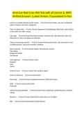 American Red Cross WSI Test with all Correct & 100&percnt; Verified Answers &vert;Latest Version &vert;Guaranteed to Pass
