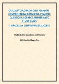CASUALTY COLORADO ONLY PEARSON &vert; COMPREHENSIVE EXAM PREP&comma; PRACTICE QUESTIONS&comma; CORRECT ANSWERS AND STUDY GUIDE