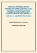 COLORADO POST PEACE OFFICER TRAINING STANDARDS &vert; COMPREHENSIVE EXAM PREP&comma; PRACTICE QUESTIONS&comma; CORRECT ANSWERS AND STUDY GUIDE