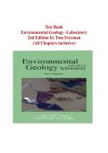 Environmental Geology Lab Test Bank&comma; 2nd Edition &vert; Tom Freeman &vert; 700&plus; Practice Questions with Answers & Rationales