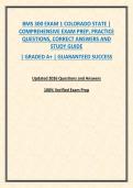 BMS 300 EXAM 1 COLORADO STATE &vert; COMPREHENSIVE EXAM PREP&comma; PRACTICE QUESTIONS&comma; CORRECT ANSWERS AND STUDY GUIDE