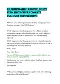 DE CERTIFICATION COMPREHENSIVE&NewLine;EXAM STUDY GUIDE COMPLETE&NewLine;QUESTIONS AND SOLUTIONS