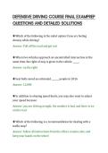 DEFENSIVE DRIVING COURSE FINAL EXAM&NewLine;REVIEW STUDY NOTES