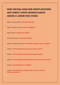 NURS 190 FINAL EXAM 2026 UPDATE QUESTIONS&NewLine;AND CORRECT VEIFIED ANSWERS ALREADY&NewLine;GRADED A&plus; &lpar;BRAND NEW VISION&rpar;