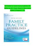 Complete Test Bank for Family Practice Guidelines&comma; 5th Edition by Cash&comma; Glass & Mullen &ndash; All 23 Chapters with Verified Answers & Detailed Clinical Rationales &vert; 2026&sol;2027 Updated &vert; A&plus; Graded &vert; 554 Pages