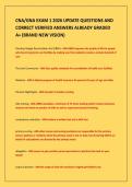 CNA&sol;GNA EXAM 1 2026 UPDATE QUESTIONS AND&NewLine;CORRECT VERIFIED ANSWERS ALREADY GRADED&NewLine;A&plus; &lpar;BRAND NEW VISION&rpar;