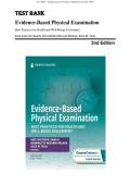 Test Bank - Evidence-Based Physical Examination 2nd Edition &lpar;Gawlik&comma; 2025&rpar; All Chapters 1-30&vert; Latest Edition 2025