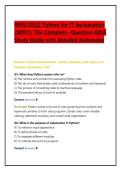WGU D522 Python for IT Automation &lpar;SKO1&rpar;&colon; The Complete -Question Q&A Study Guide with Detailed Rationales