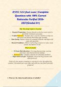 RNSG 1424 final exam &vert; Complete Questions with 100&percnt; Correct Rationales Verified 2026- 2027&lpar;Graded A&plus;&rpar;&NewLine;